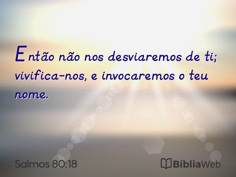 Salmos 80:18 em imagem para compartilhar
