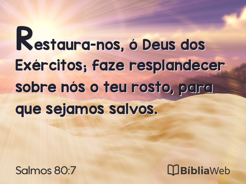 Salmos 80:7 em imagem para compartilhar