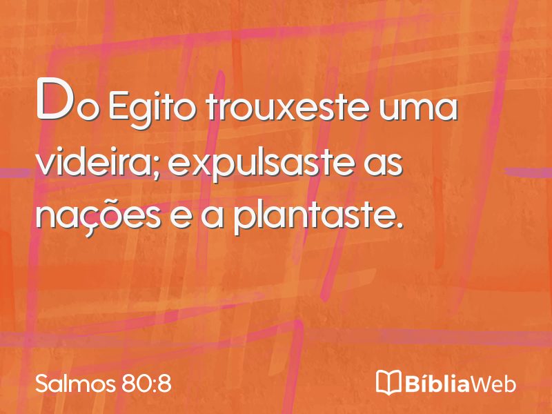 Salmos 80:8 em imagem para compartilhar