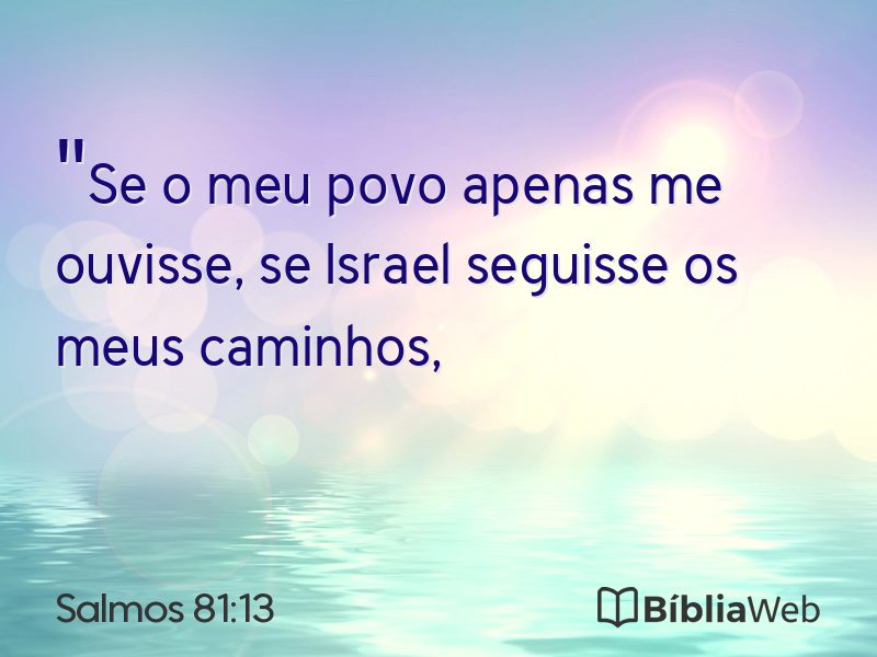 Salmos 81:13 em imagem para compartilhar