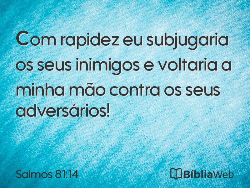 Salmos 81:14 em imagem para compartilhar