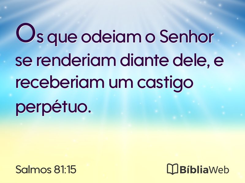 Salmos 81:15 em imagem para compartilhar