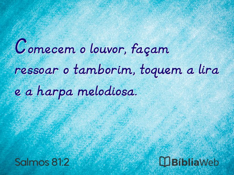 Salmos 81:2 em imagem para compartilhar
