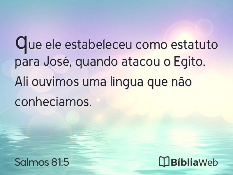 Salmos 81:5 em imagem para compartilhar