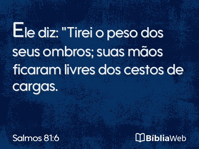 Salmos 81:6 em imagem para compartilhar