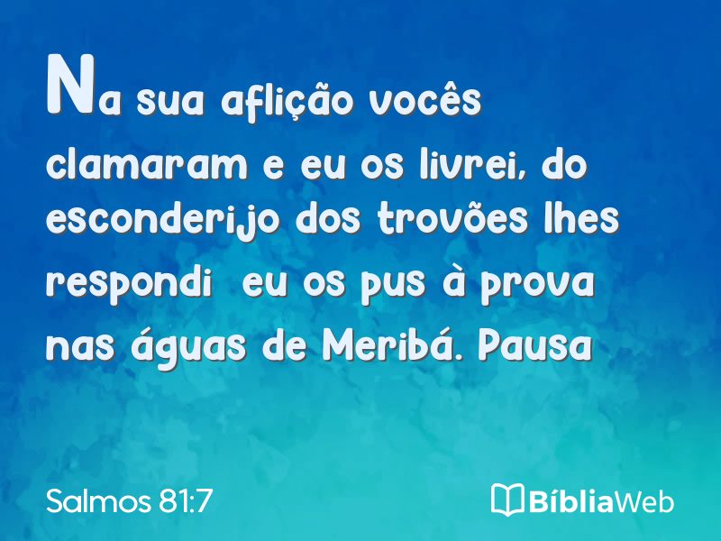 Salmos 81:7 em imagem para compartilhar