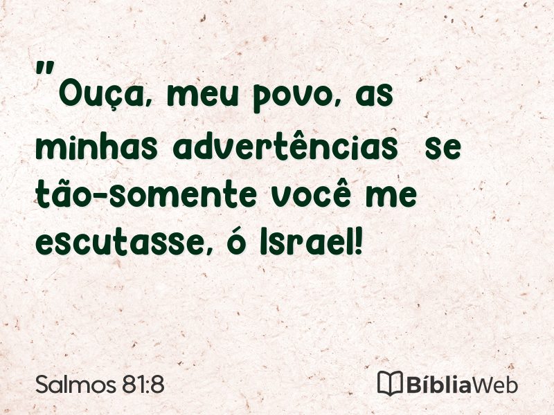 Salmos 81:8 em imagem para compartilhar