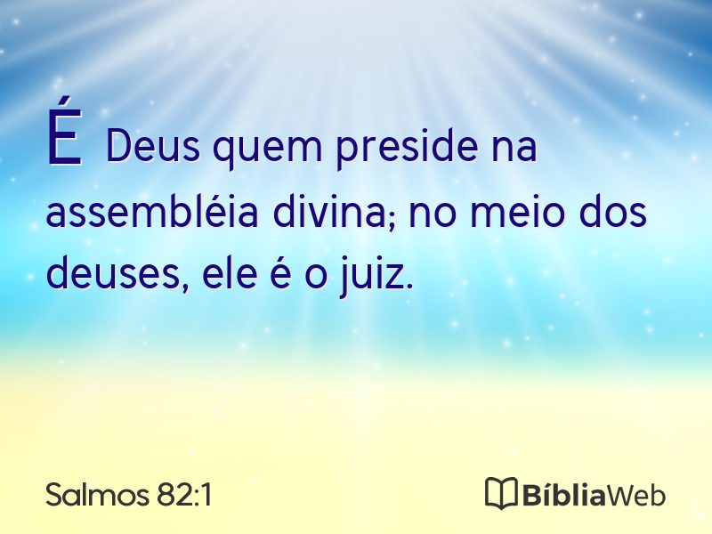 Salmos 82:1 em imagem para compartilhar
