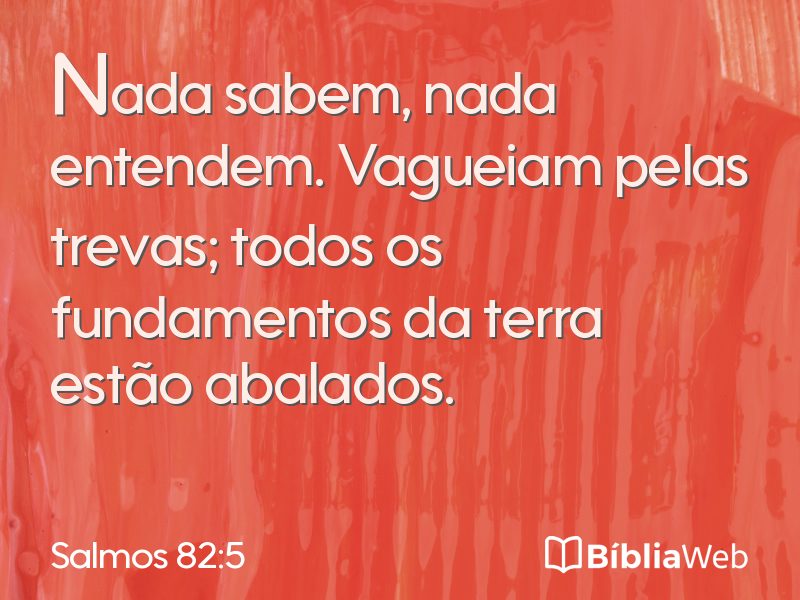 Salmos 82:5 em imagem para compartilhar
