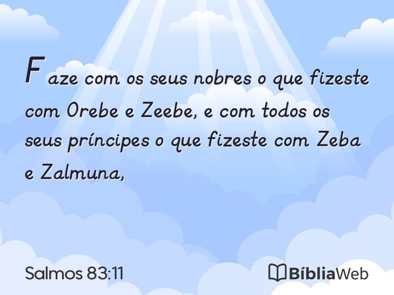 Salmos 83:11 em imagem para compartilhar