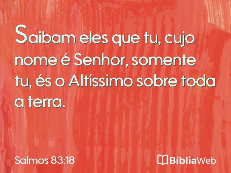 Salmos 83:18 em imagem para compartilhar