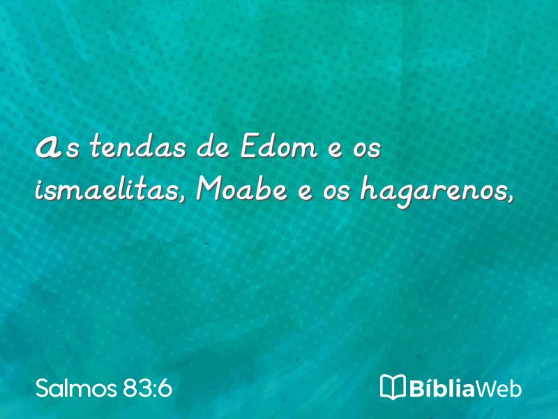 Salmos 83:6 em imagem para compartilhar