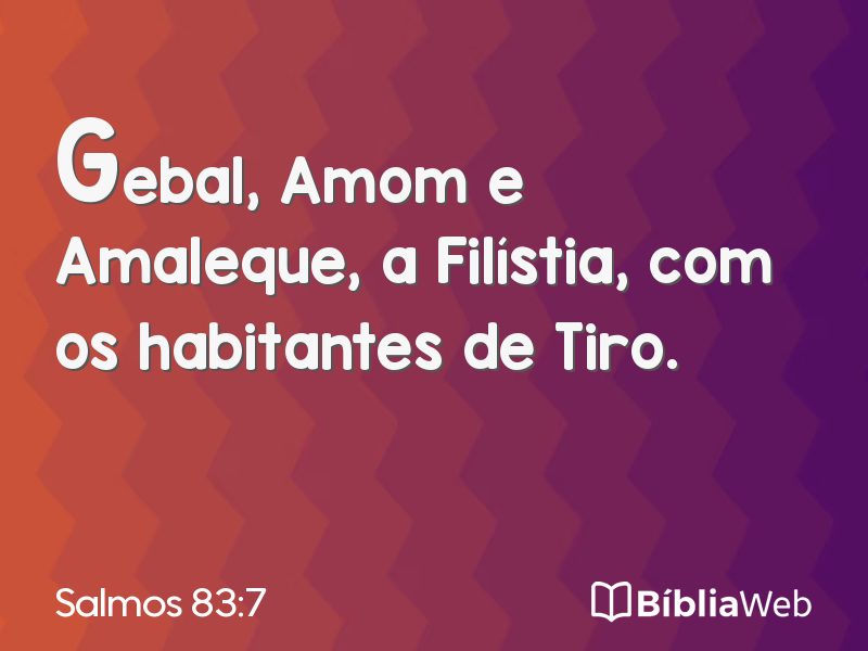 Salmos 83:7 em imagem para compartilhar