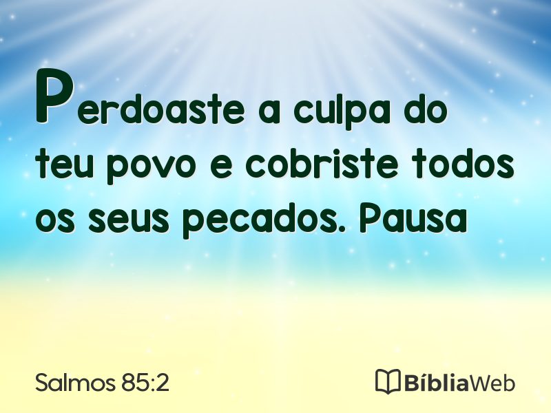 Salmos 85:2 em imagem para compartilhar