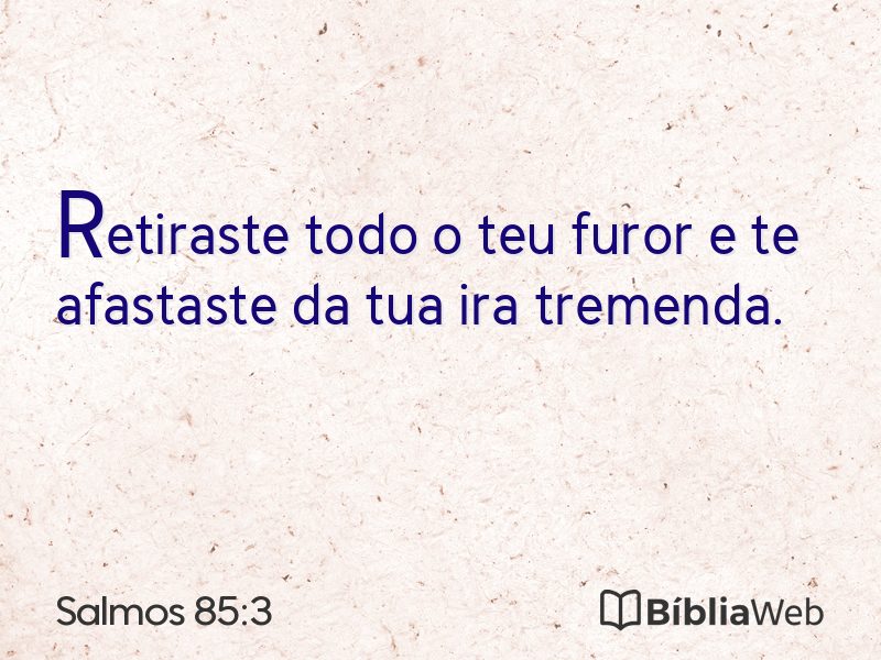 Salmos 85:3 em imagem para compartilhar