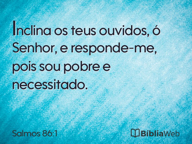 Salmos 86:1 em imagem para compartilhar