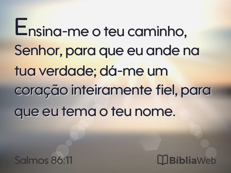 Salmos 86:11 em imagem para compartilhar