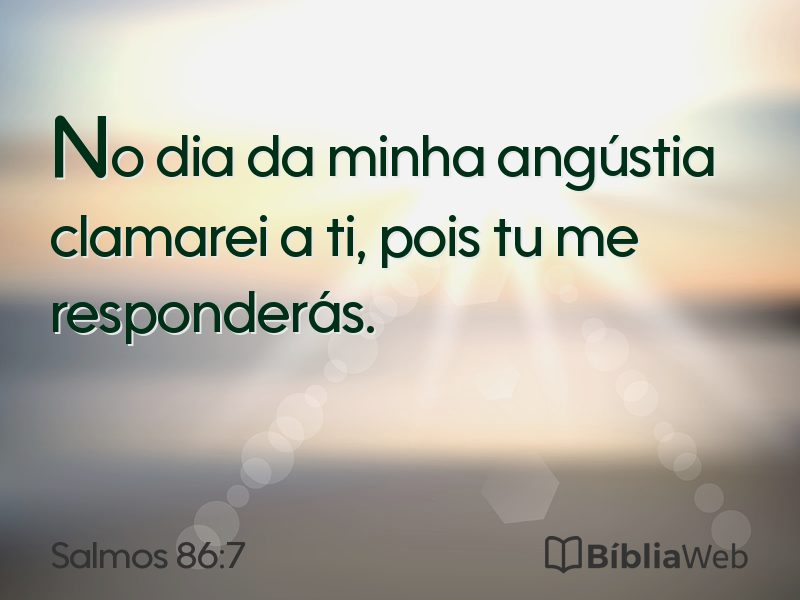 Salmos 86:7 em imagem para compartilhar