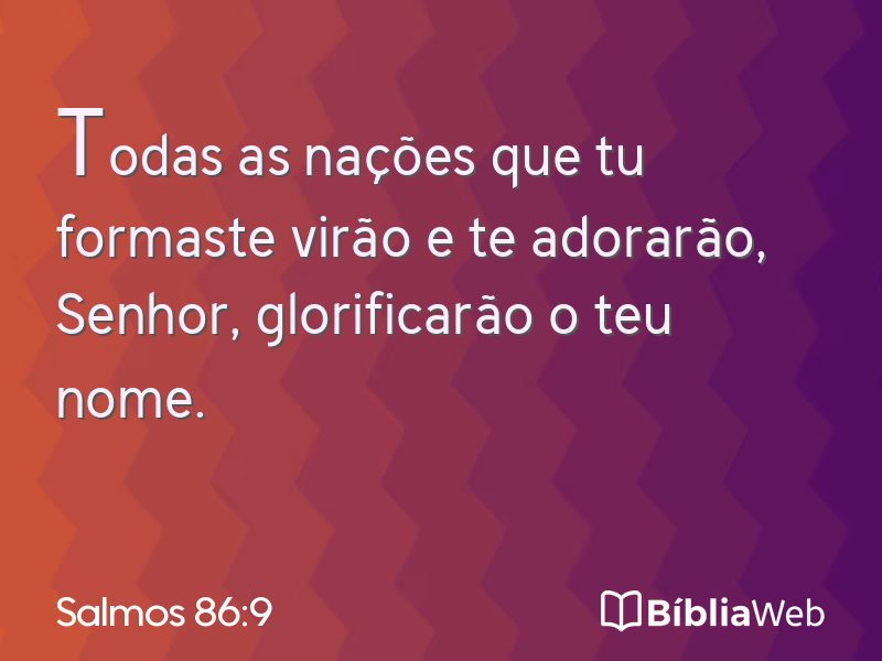 Salmos 86:9 em imagem para compartilhar