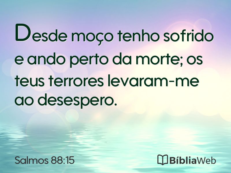 Salmos 88:15 em imagem para compartilhar