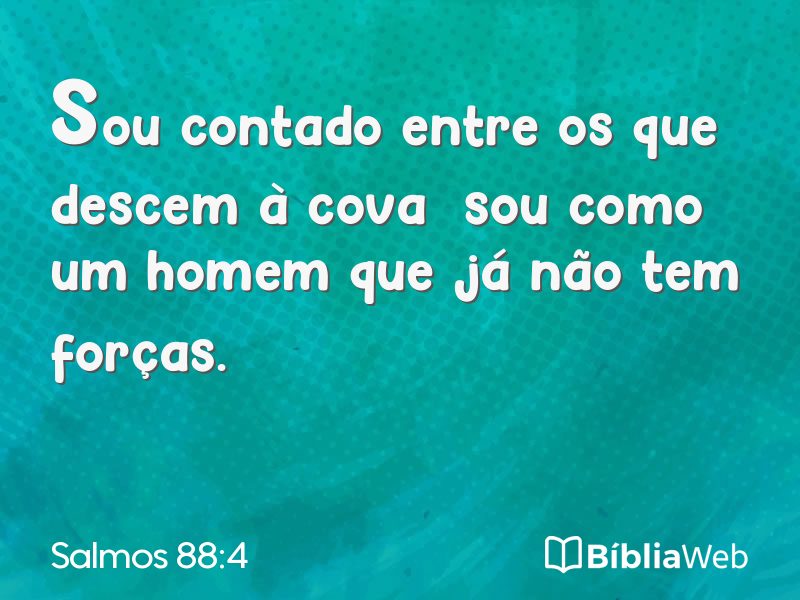 Salmos 88:4 em imagem para compartilhar
