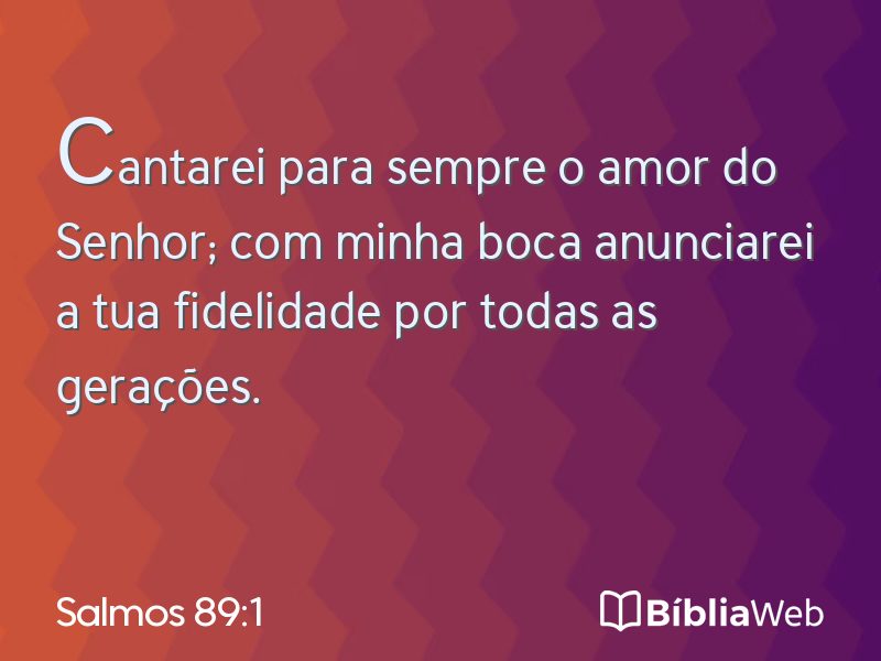 Salmos 89:1 em imagem para compartilhar