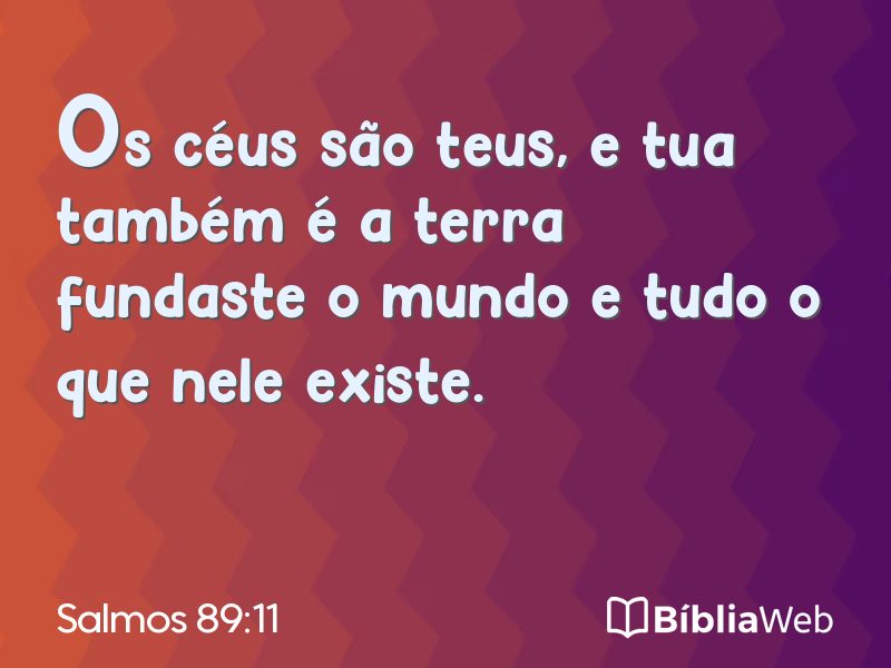 Salmos 89:11 em imagem para compartilhar