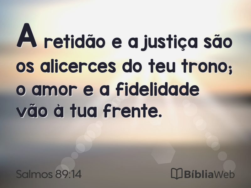 Salmos 89:14 em imagem para compartilhar