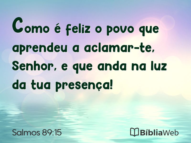 Salmos 89:15 em imagem para compartilhar