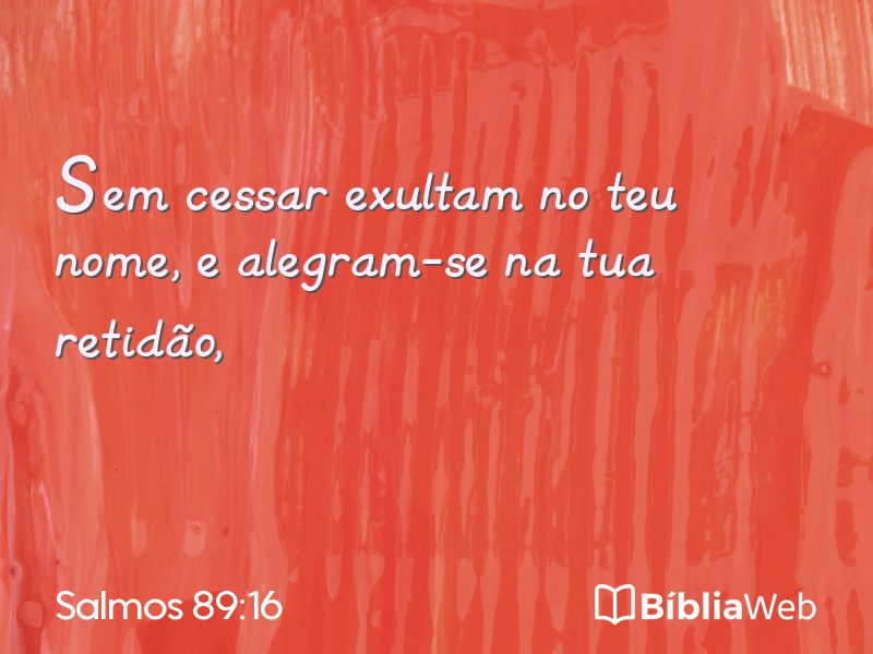 Salmos 89:16 em imagem para compartilhar