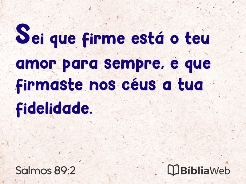 Salmos 89:2 em imagem para compartilhar