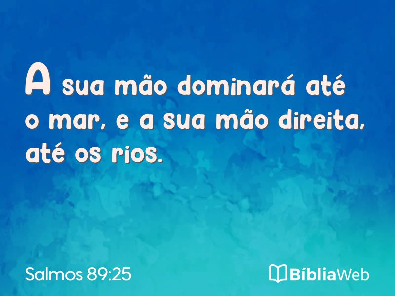 Salmos 89:25 em imagem para compartilhar