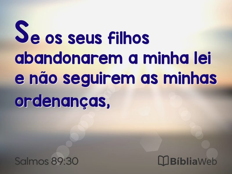 Salmos 89:30 em imagem para compartilhar
