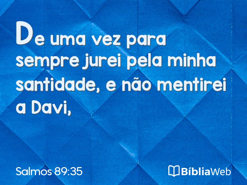 Salmos 89:35 em imagem para compartilhar