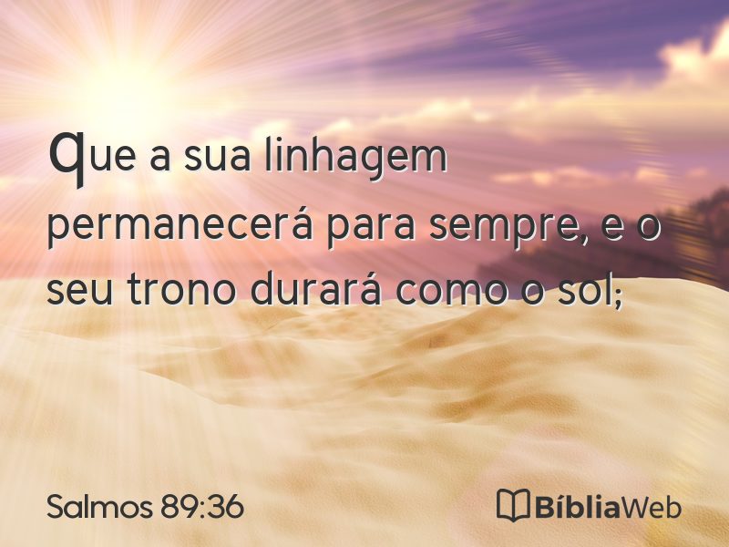 Salmos 89:36 em imagem para compartilhar