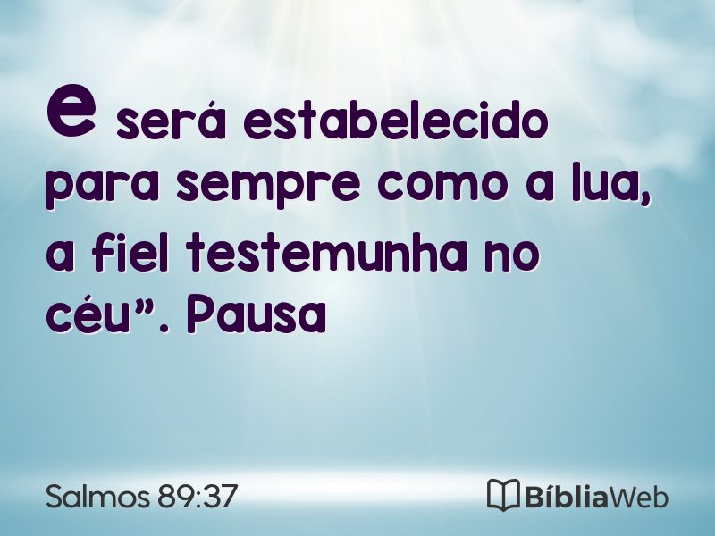 Salmos 89:37 em imagem para compartilhar