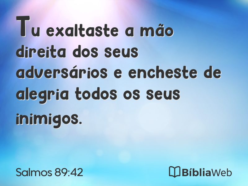 Salmos 89:42 em imagem para compartilhar