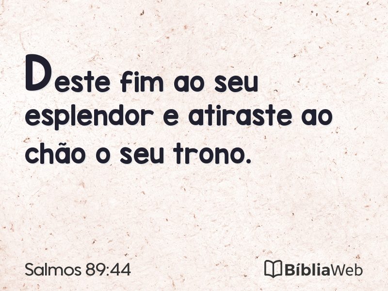 Salmos 89:44 em imagem para compartilhar