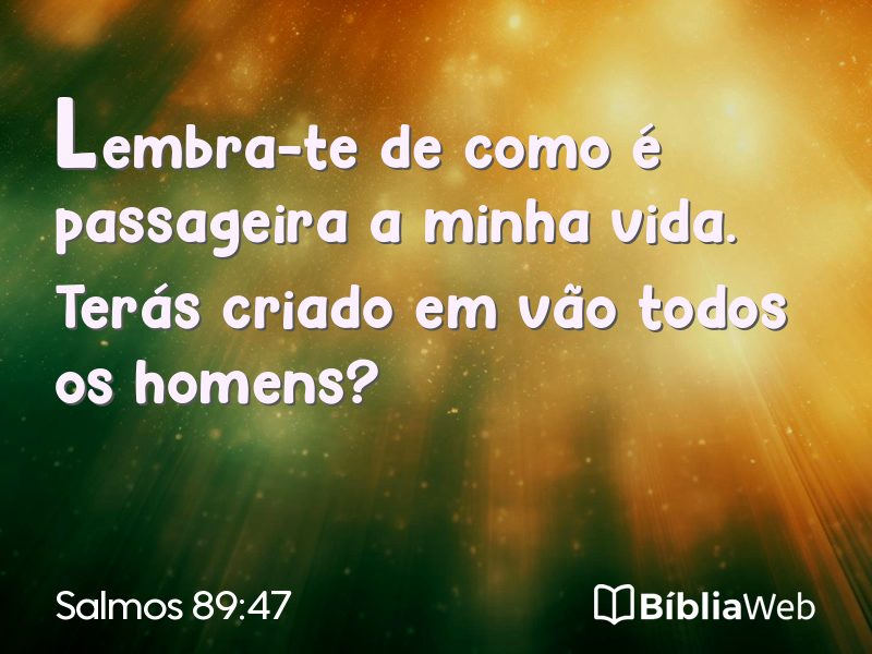 Salmos 89:47 em imagem para compartilhar