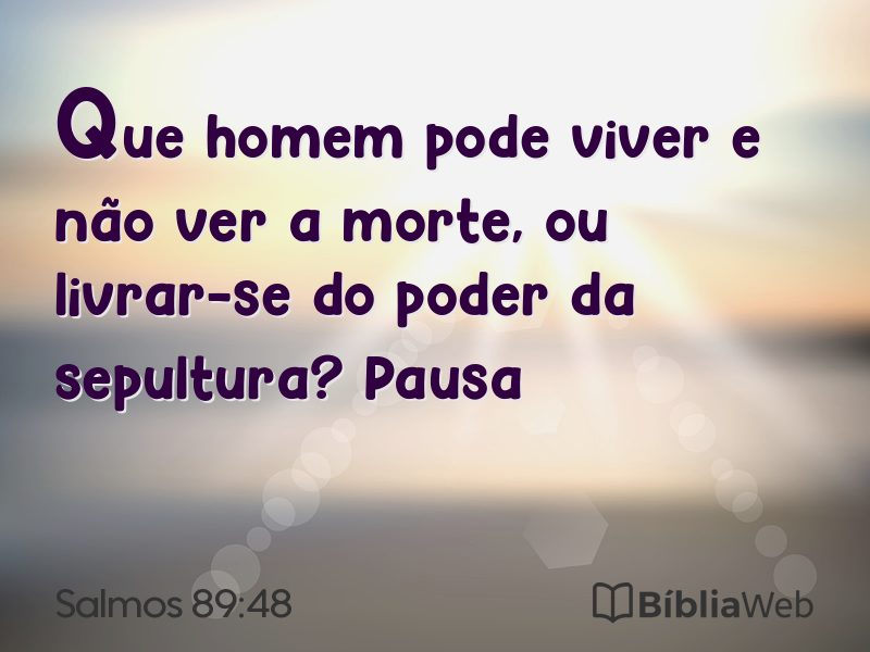 Salmos 89:48 em imagem para compartilhar