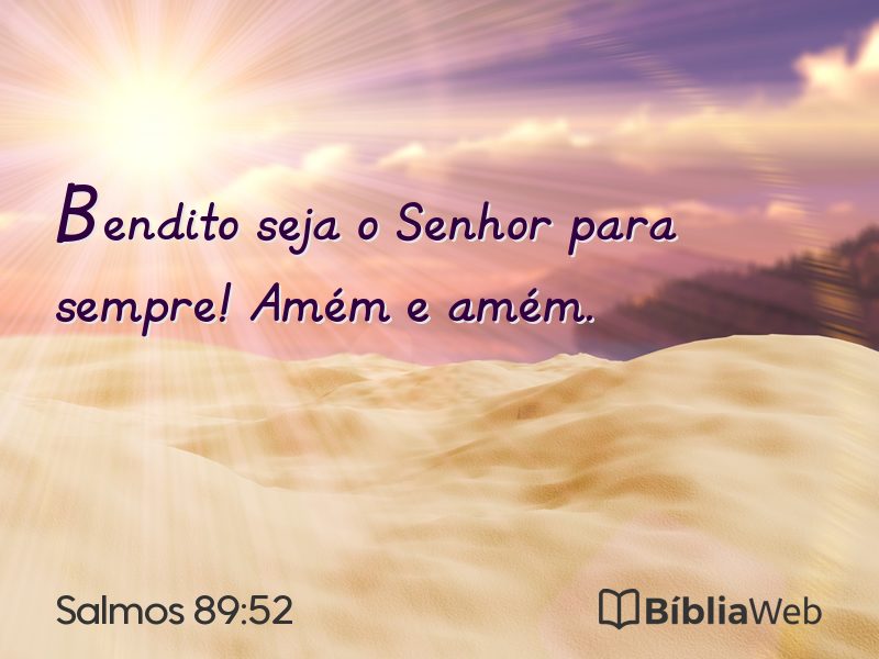 Salmos 89:52 em imagem para compartilhar