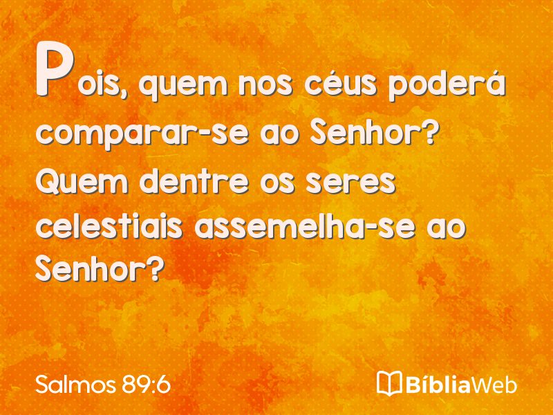 Salmos 89:6 em imagem para compartilhar