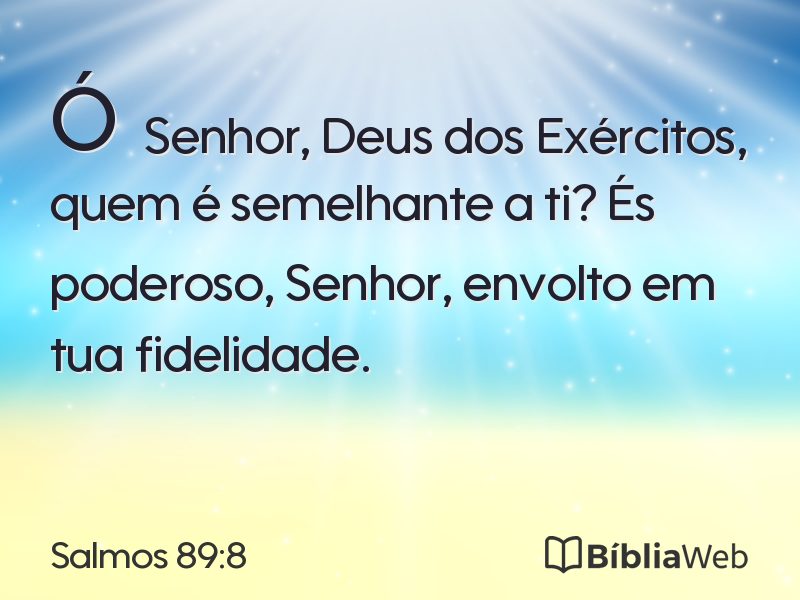 Salmos 89:8 em imagem para compartilhar