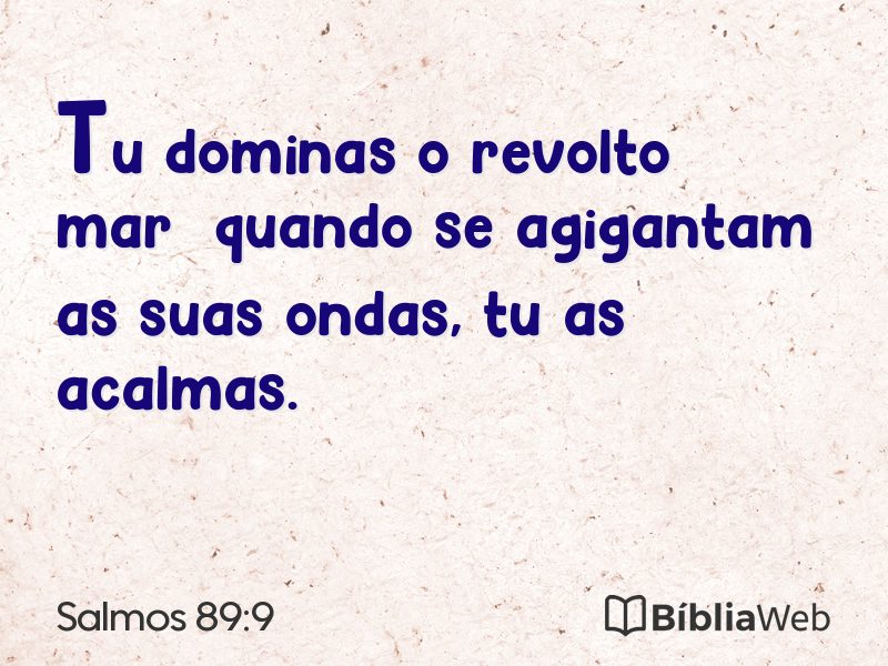Salmos 89:9 em imagem para compartilhar