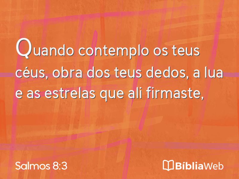 Salmos 8:3 em imagem para compartilhar
