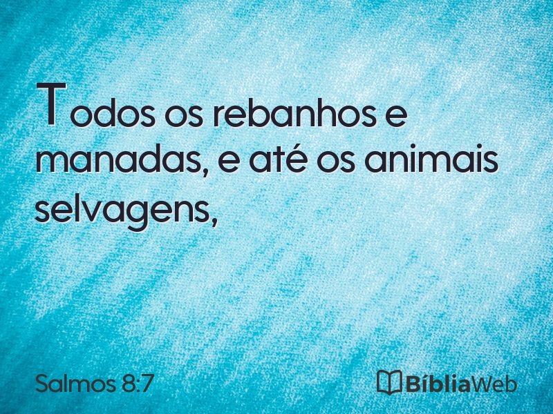Salmos 8:7 em imagem para compartilhar
