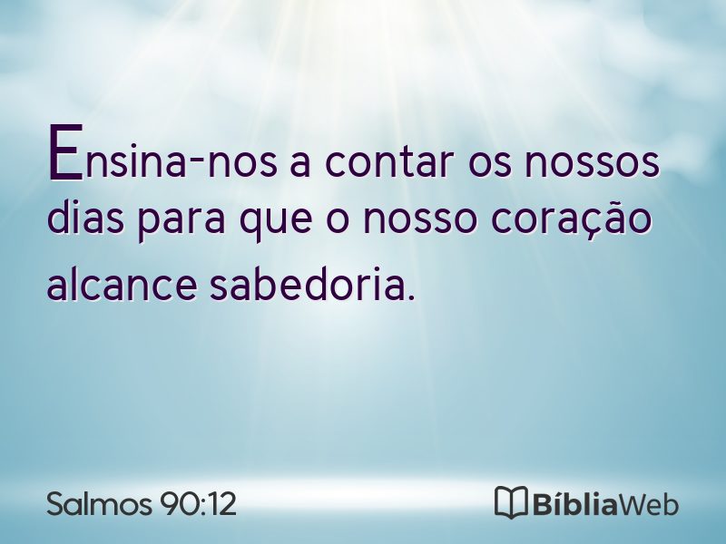Salmos 90:12 em imagem para compartilhar