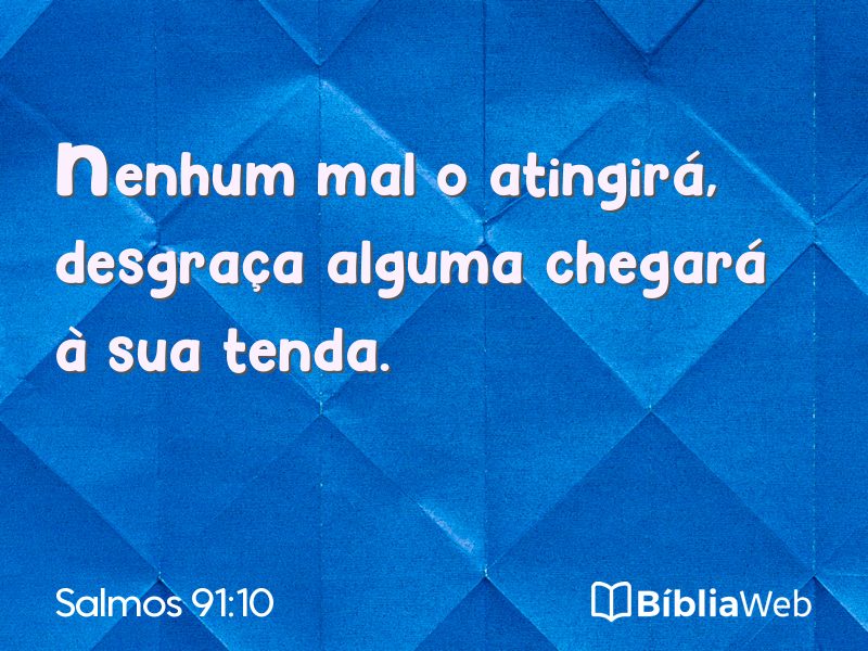 Salmos 91:10 em imagem para compartilhar
