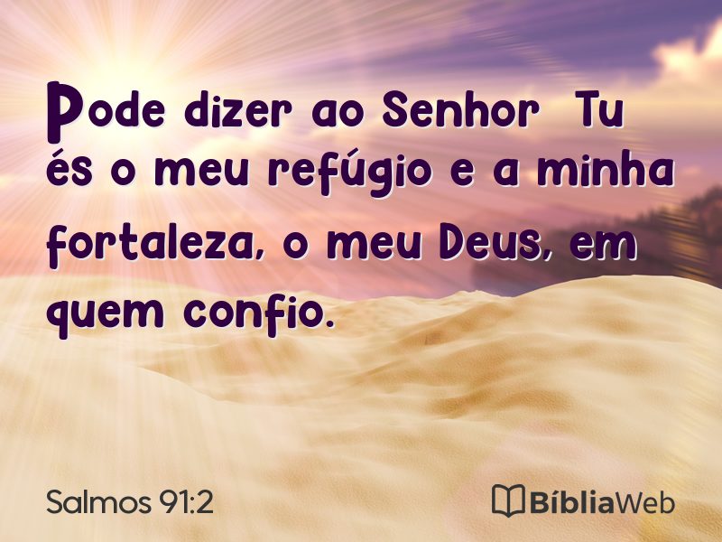 Salmos 91:2 em imagem para compartilhar