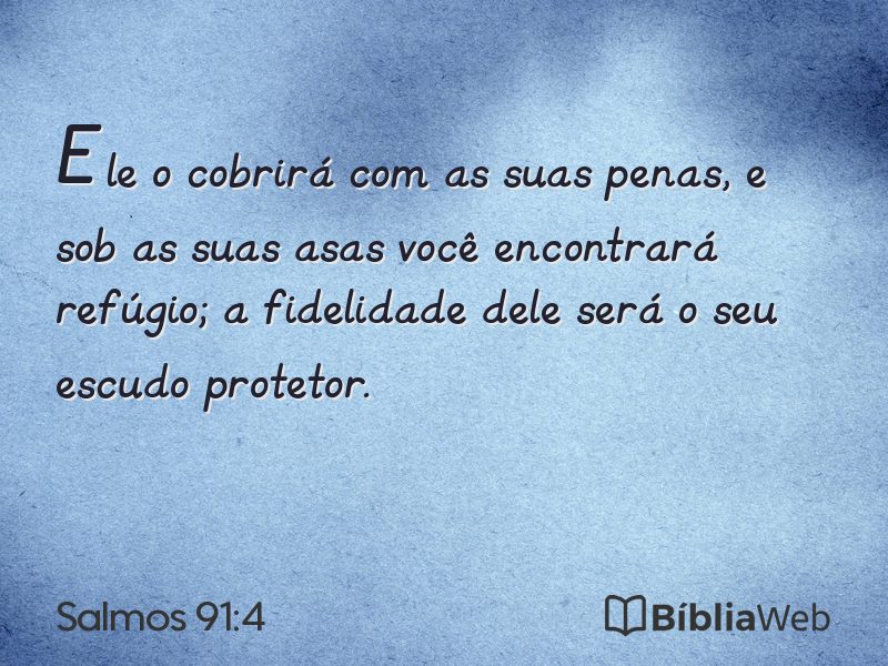 Salmos 91:4 em imagem para compartilhar